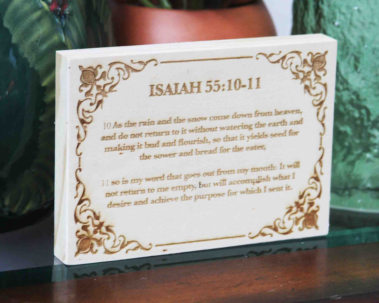 Isaiah 55:10-11 Wood Panel