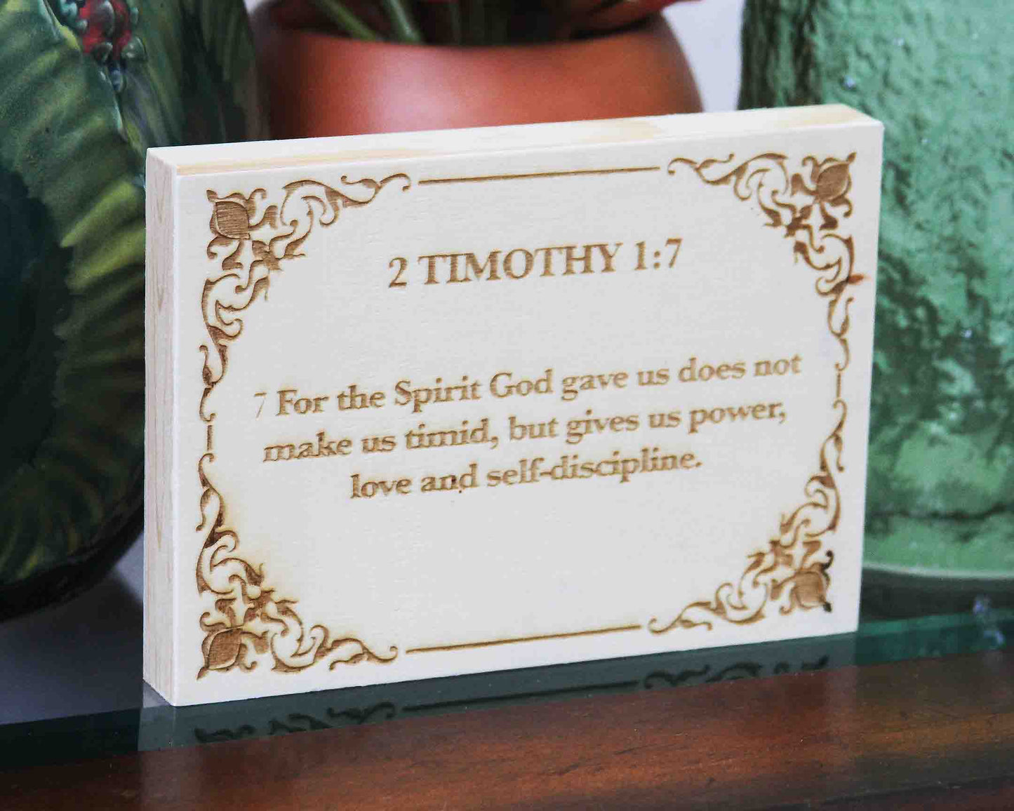 2 Timothy 1:7 Wood Panel