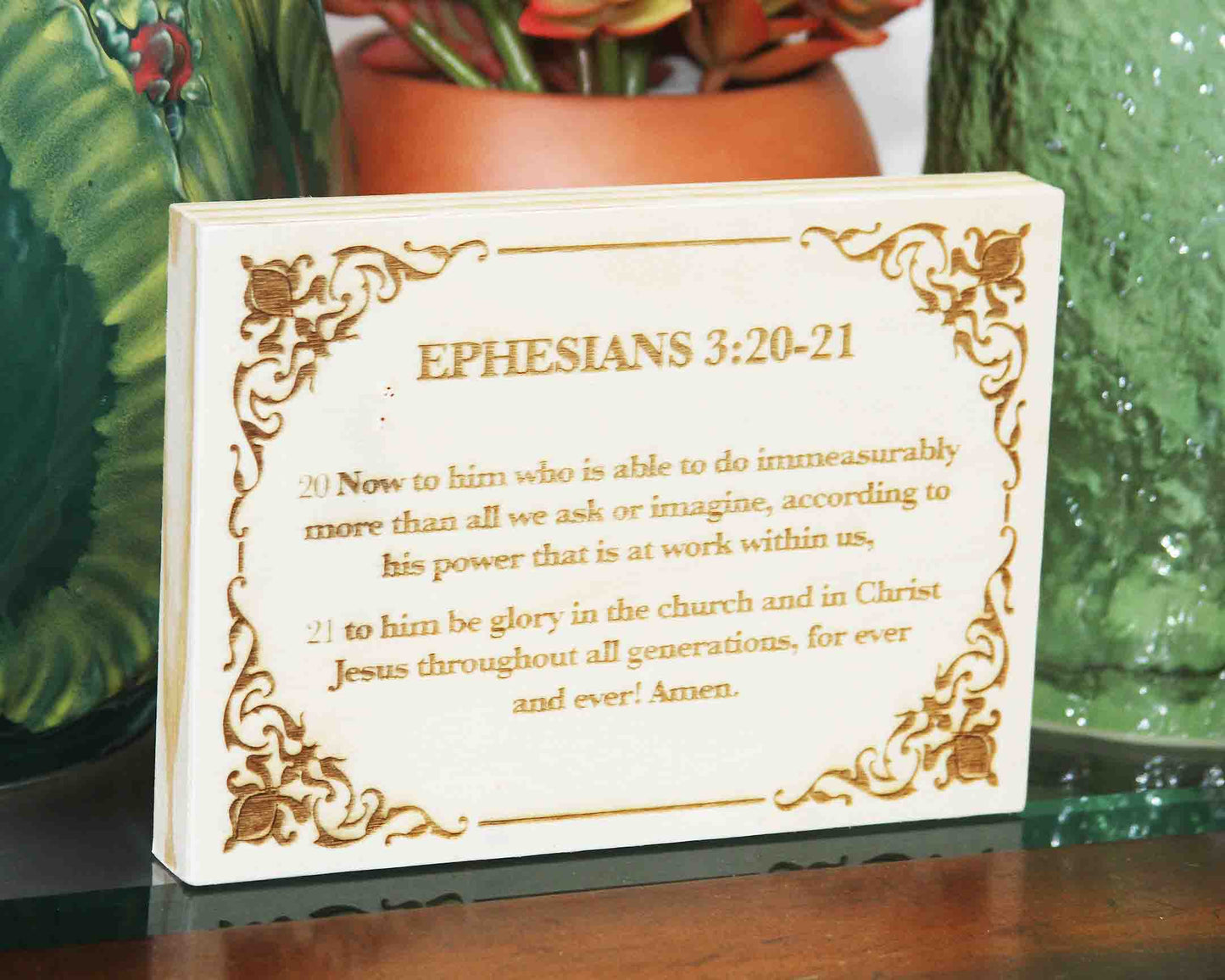 Ephesians 3:20-21 Wood Panel