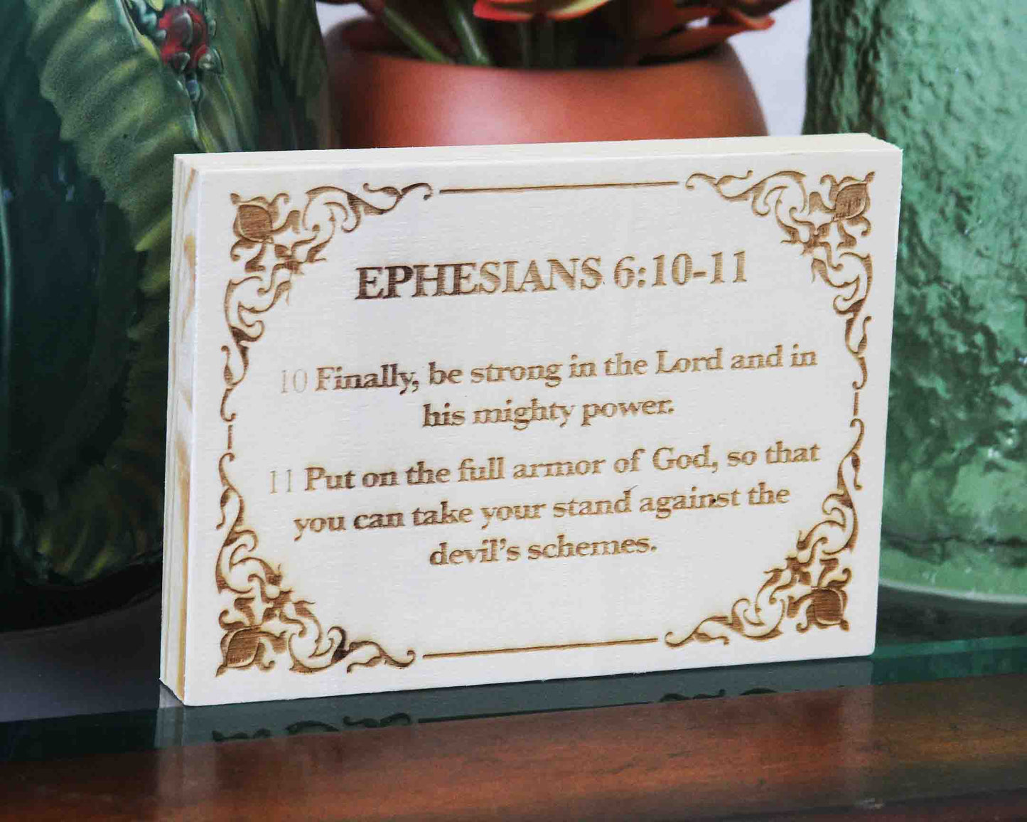 Ephesians 6:10-11 Wood Panel