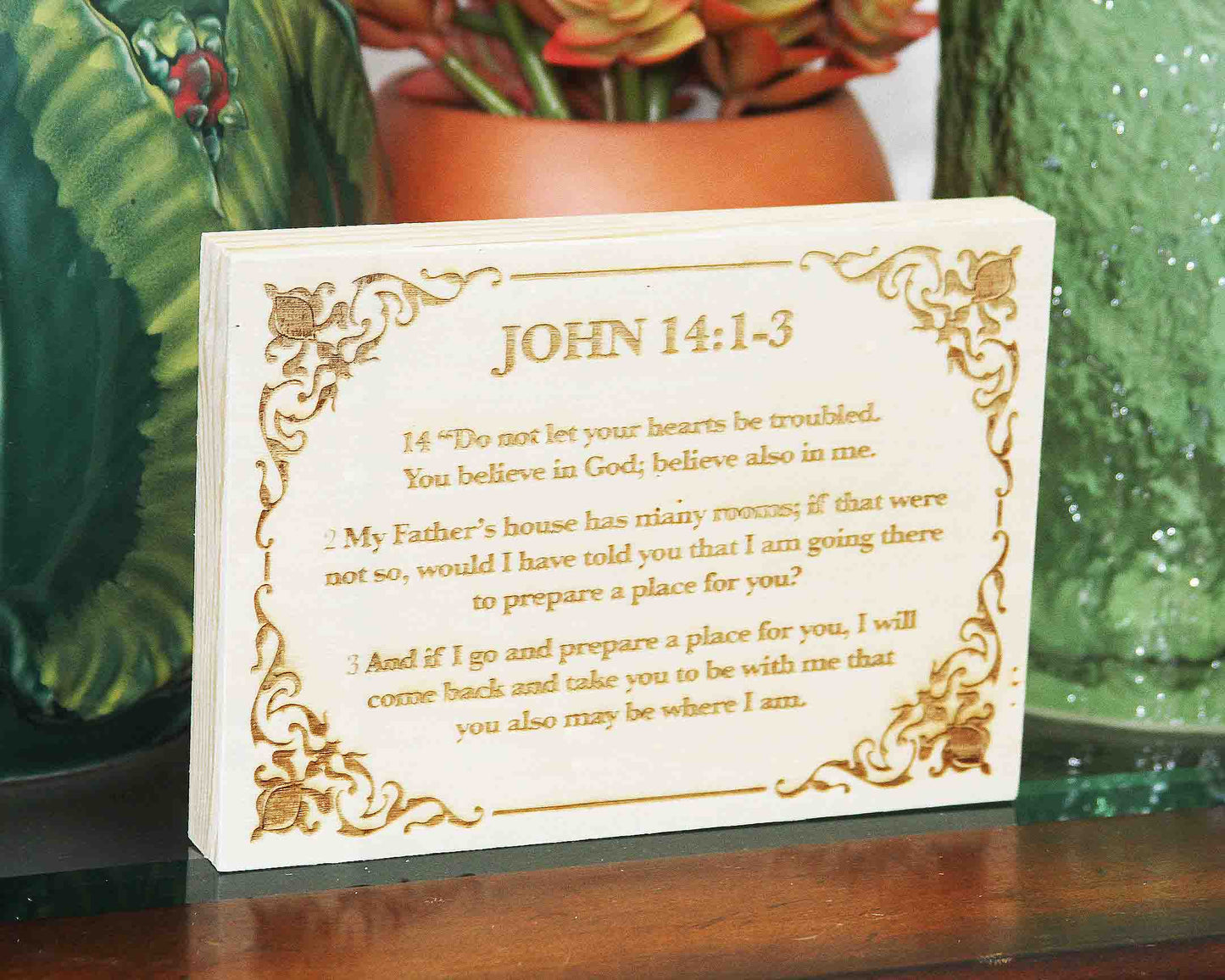 John 14:1-3 Wood Panel