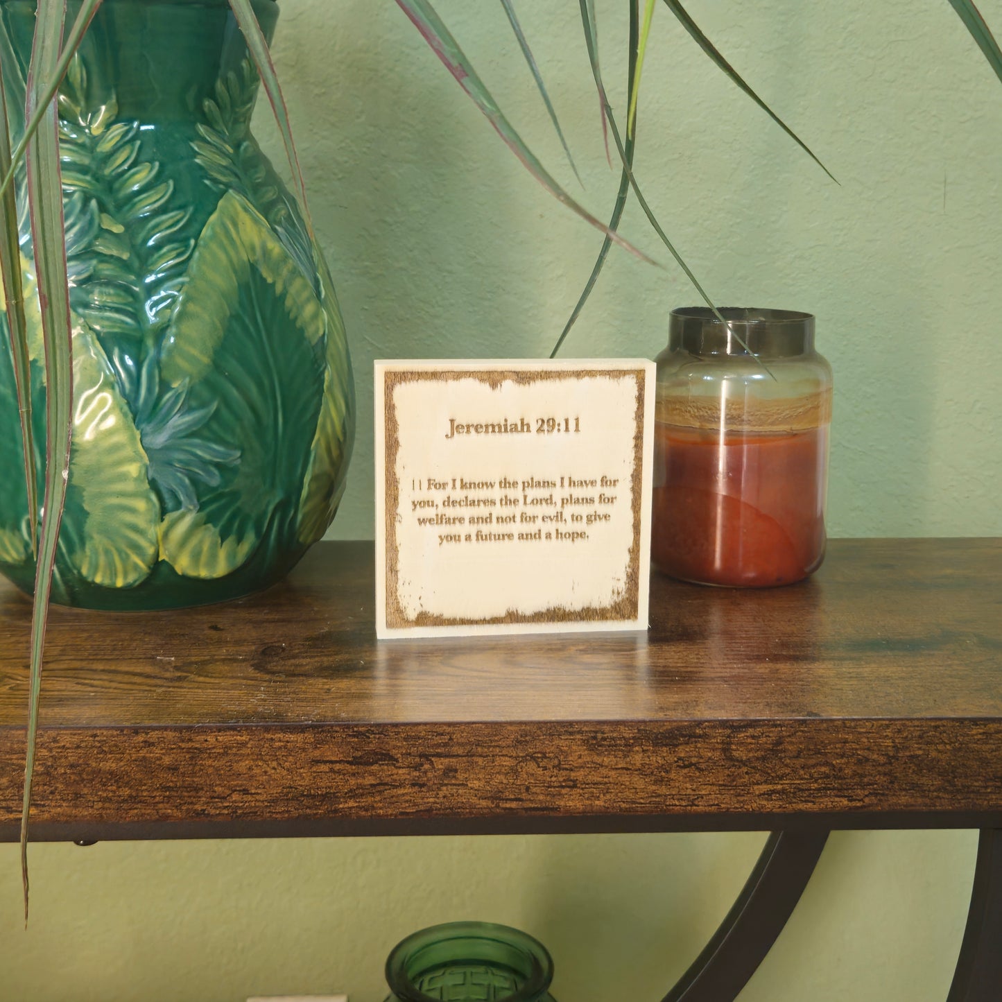 Jeremiah 29:11, Engraved (5” x 5”) Wood Panel