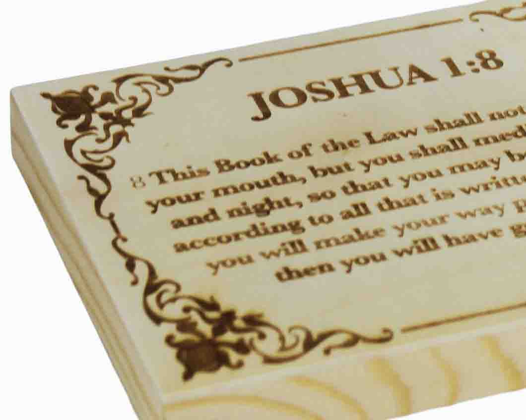 Joshua 1:8 Wood Panel