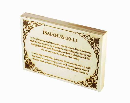 Isaiah 55:10-11 Wood Panel