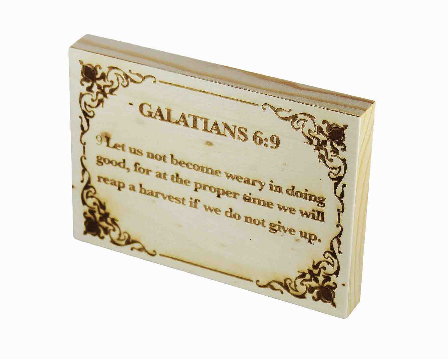 Galatians 6:9 Wood Panel