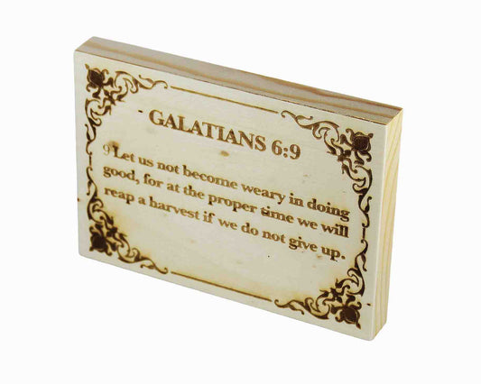 Galatians 6:9 Wood Panel