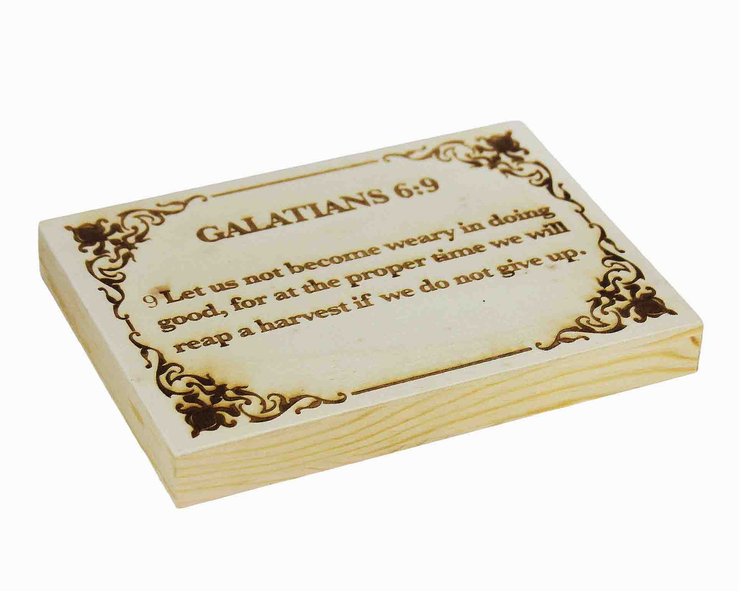 Galatians 6:9 Wood Panel