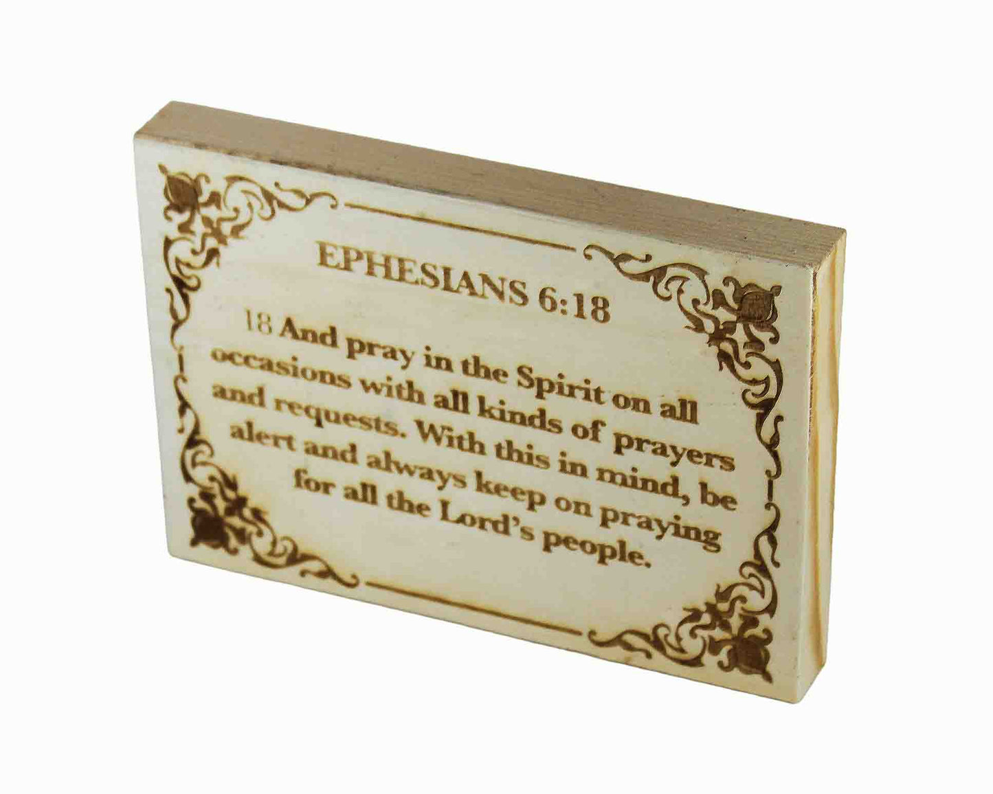 Ephesians 6:18 Wood Panel