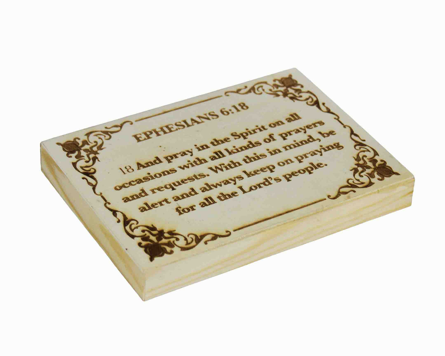 Ephesians 6:18 Wood Panel