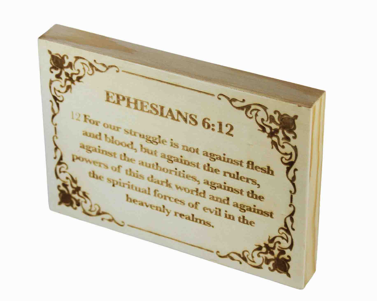 Ephesians 6:12 Wood Panel