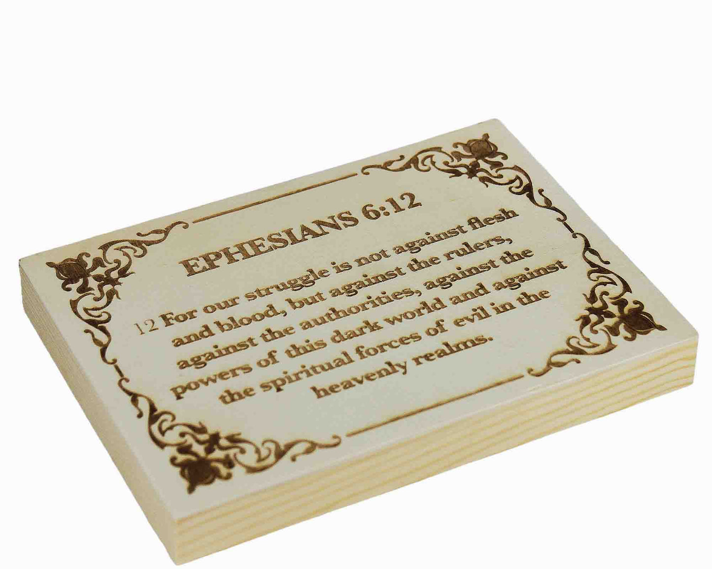 Ephesians 6:12 Wood Panel