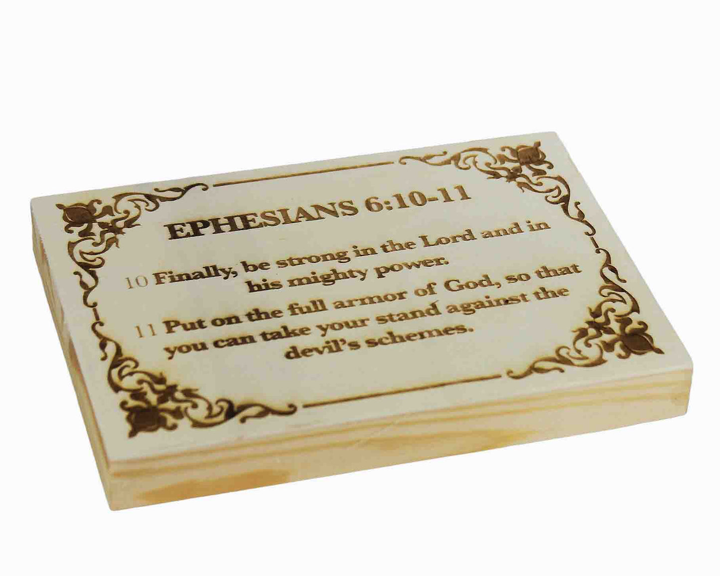 Ephesians 6:10-11 Wood Panel