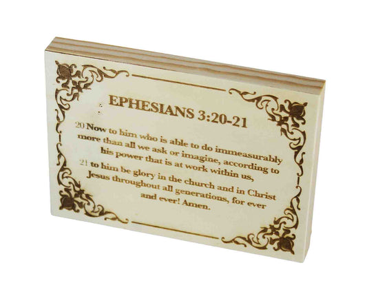 Ephesians 3:20-21 Wood Panel