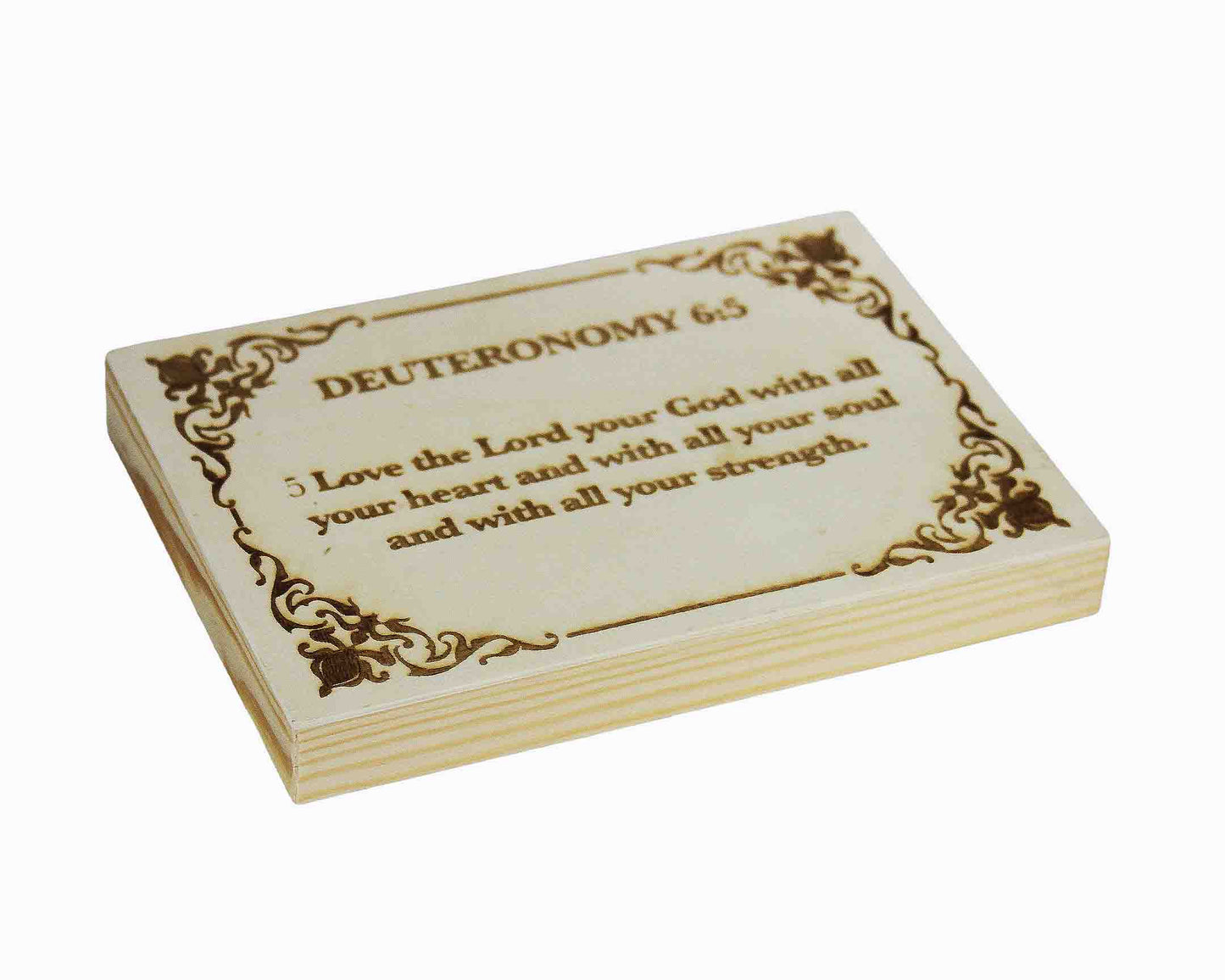 Deuteronomy 6:5 Wood Panel
