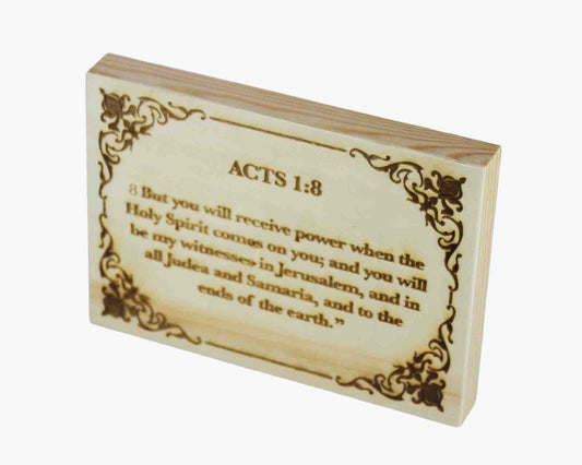 Acts 1:8 Wood Panel