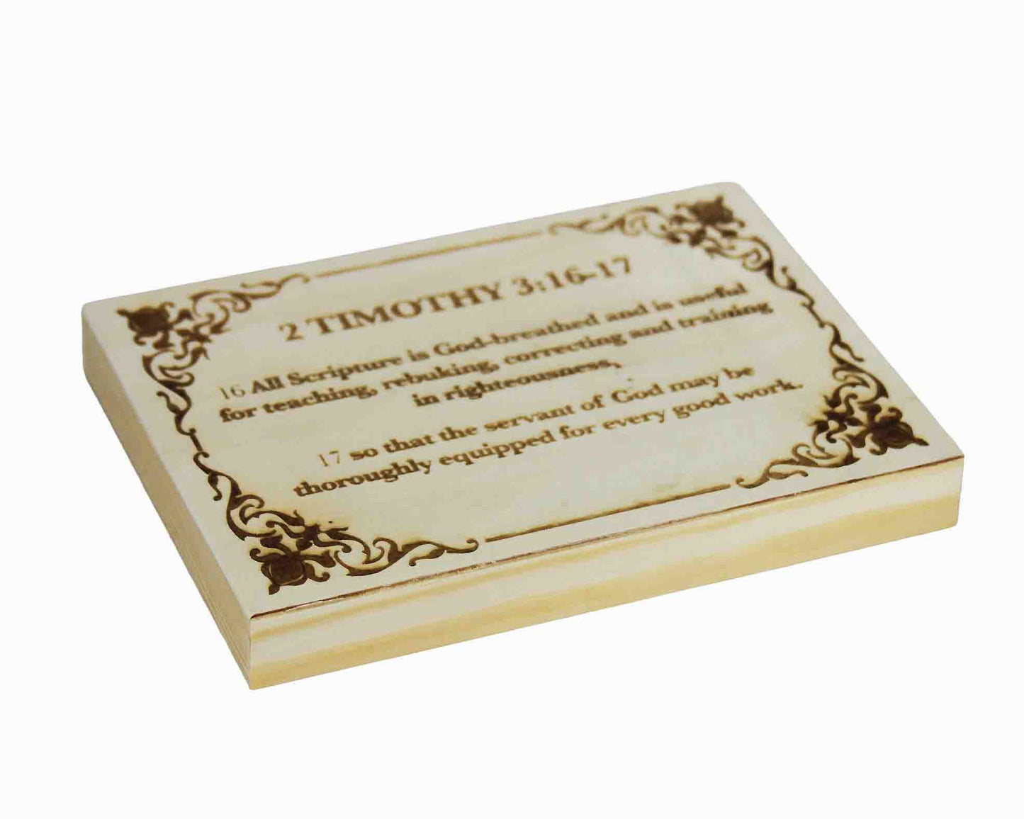2 Timothy 3:16-17 Wood Panel