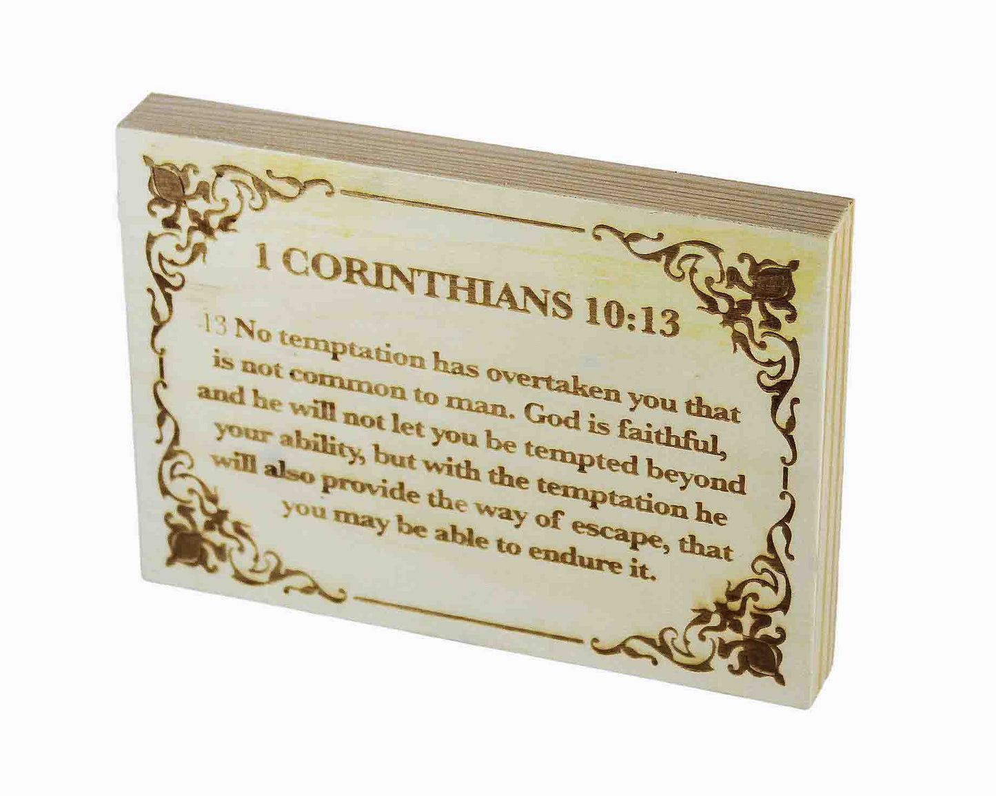 1 Corinthians 10:13 Wood Panel