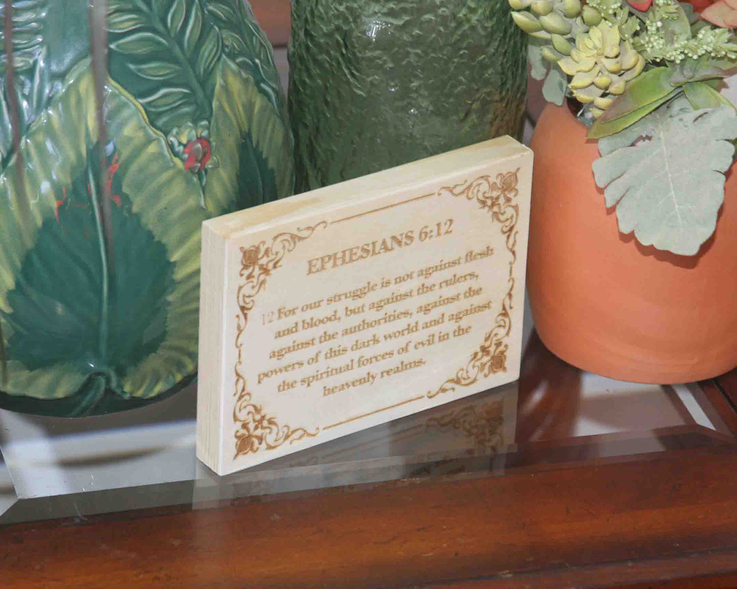 Ephesians 6:12 Wood Panel