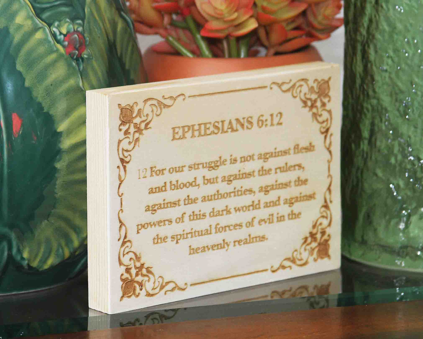 Ephesians 6:12 Wood Panel