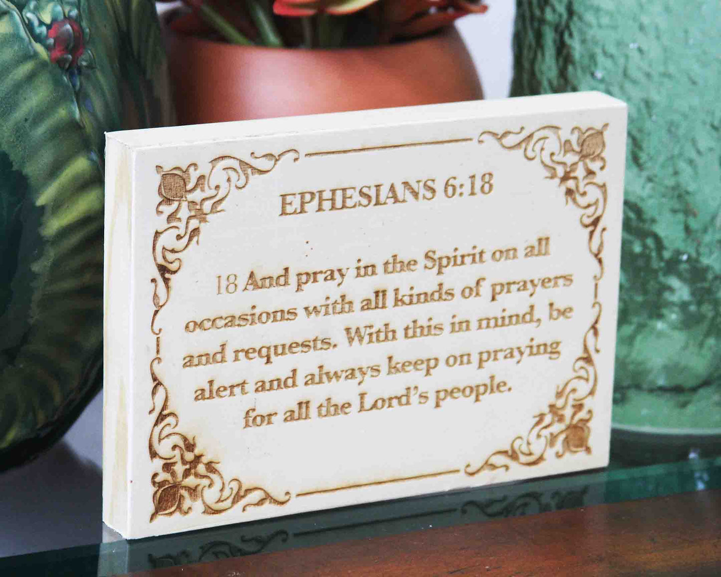 Ephesians 6:18 Wood Panel