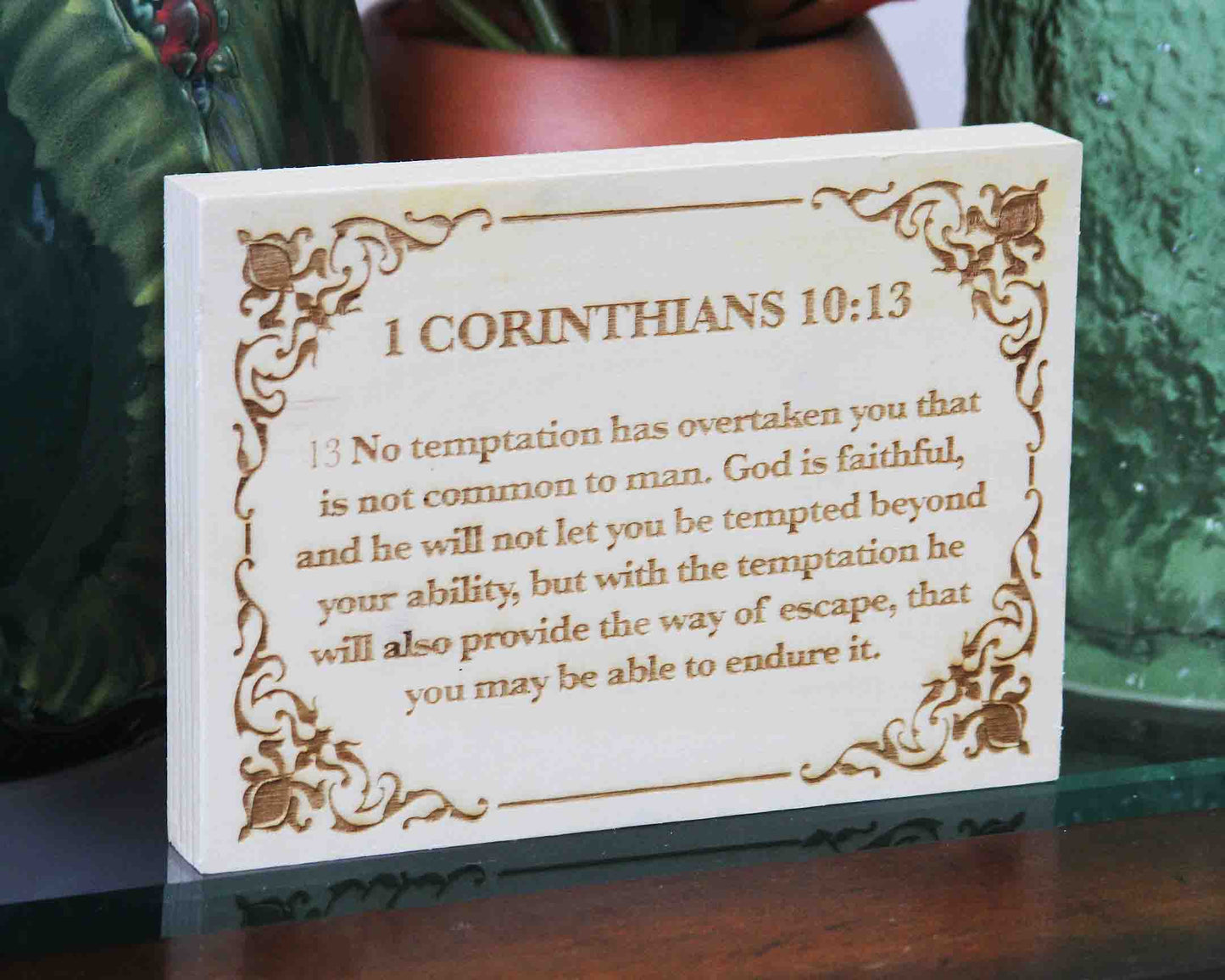 1 Corinthians 10:13 Wood Panel