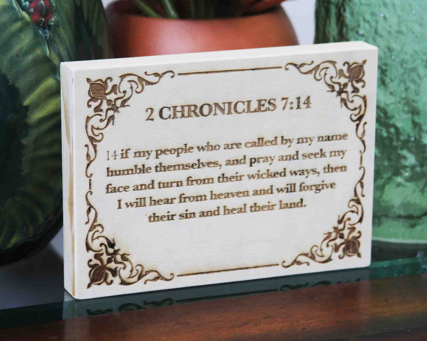 2 Chronicles 7:14 Wood Panel
