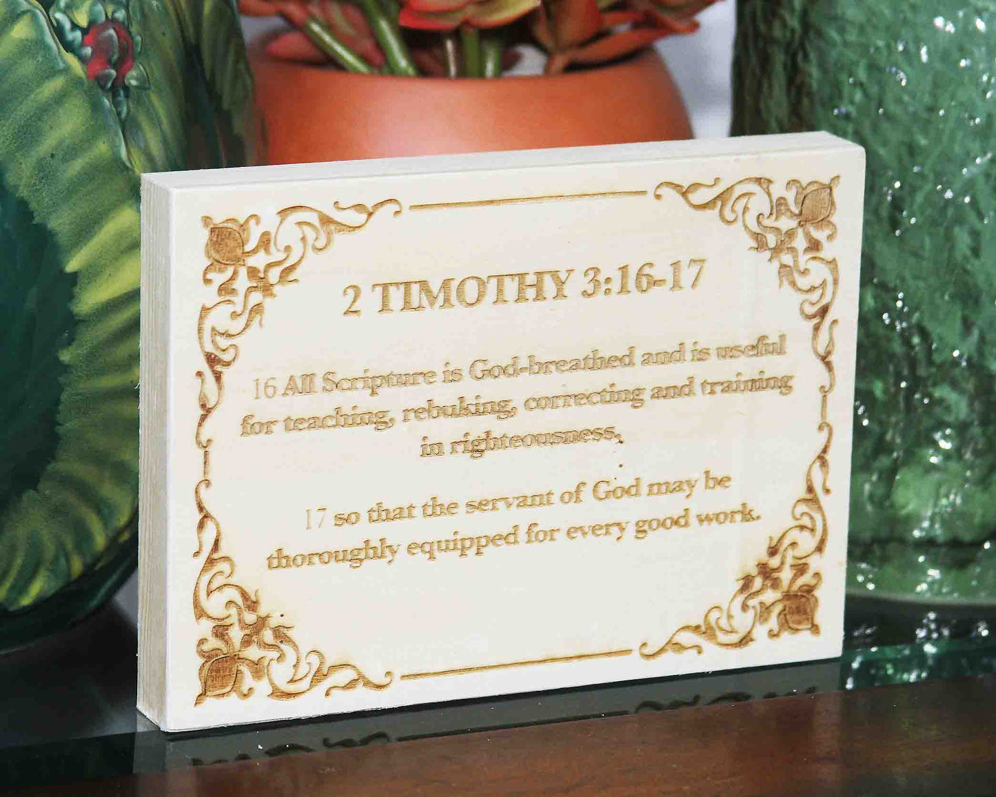 2 Timothy 3:16-17 Wood Panel