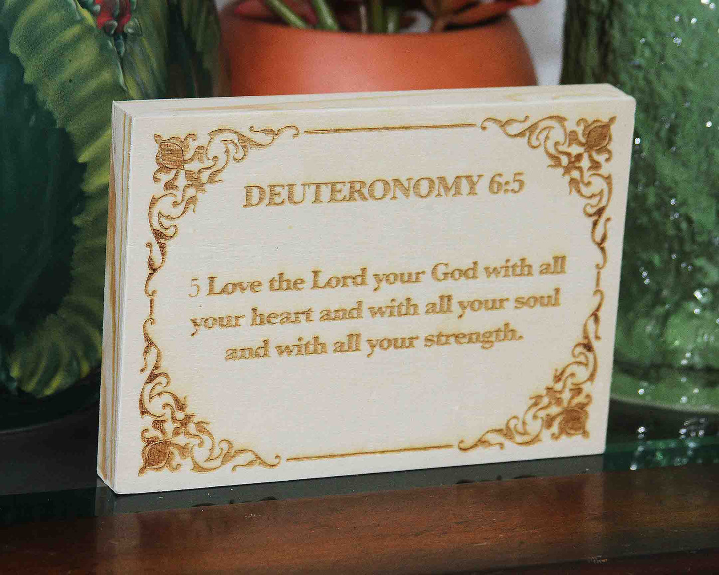 Deuteronomy 6:5 Wood Panel