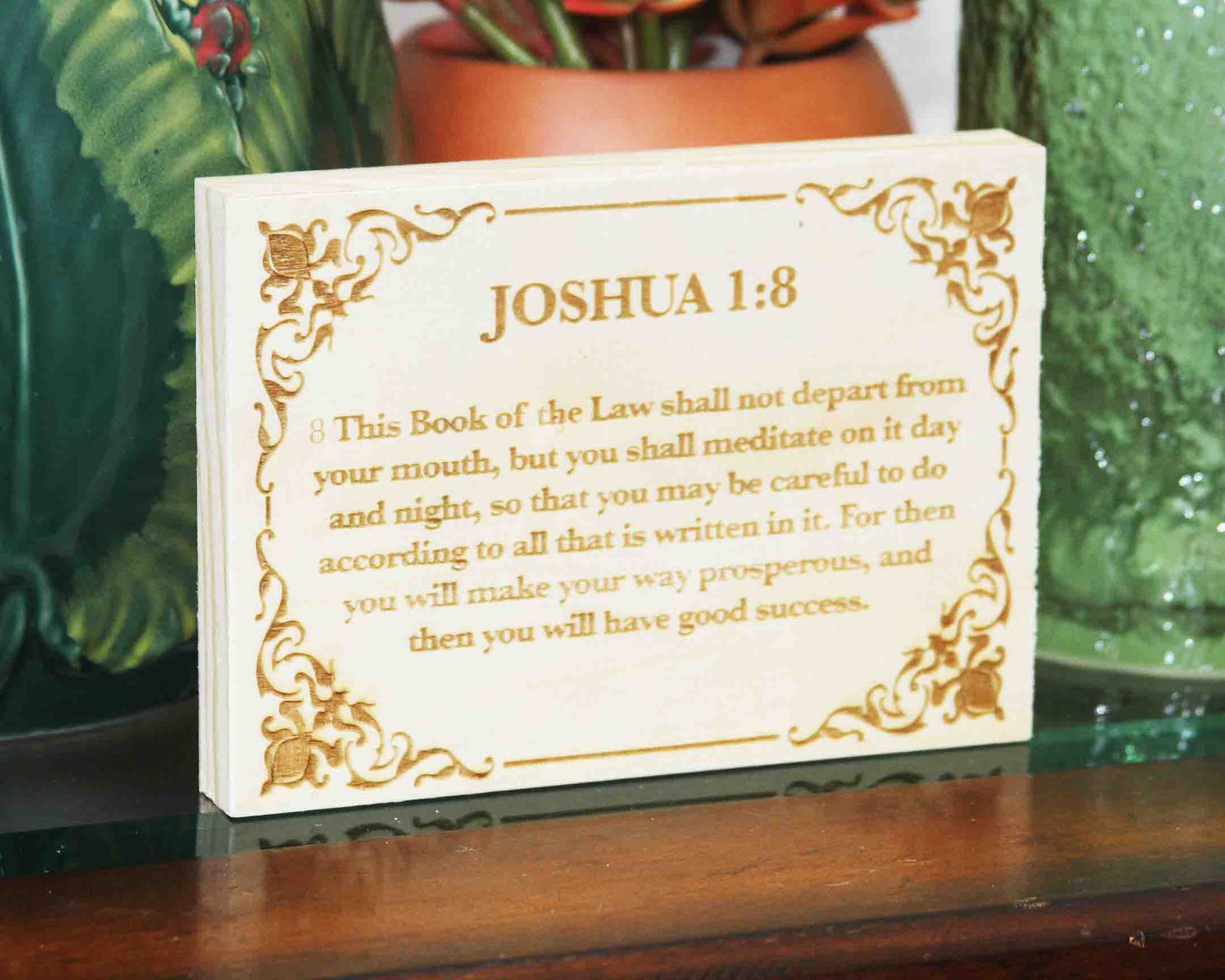 Joshua 1:8 Wood Panel