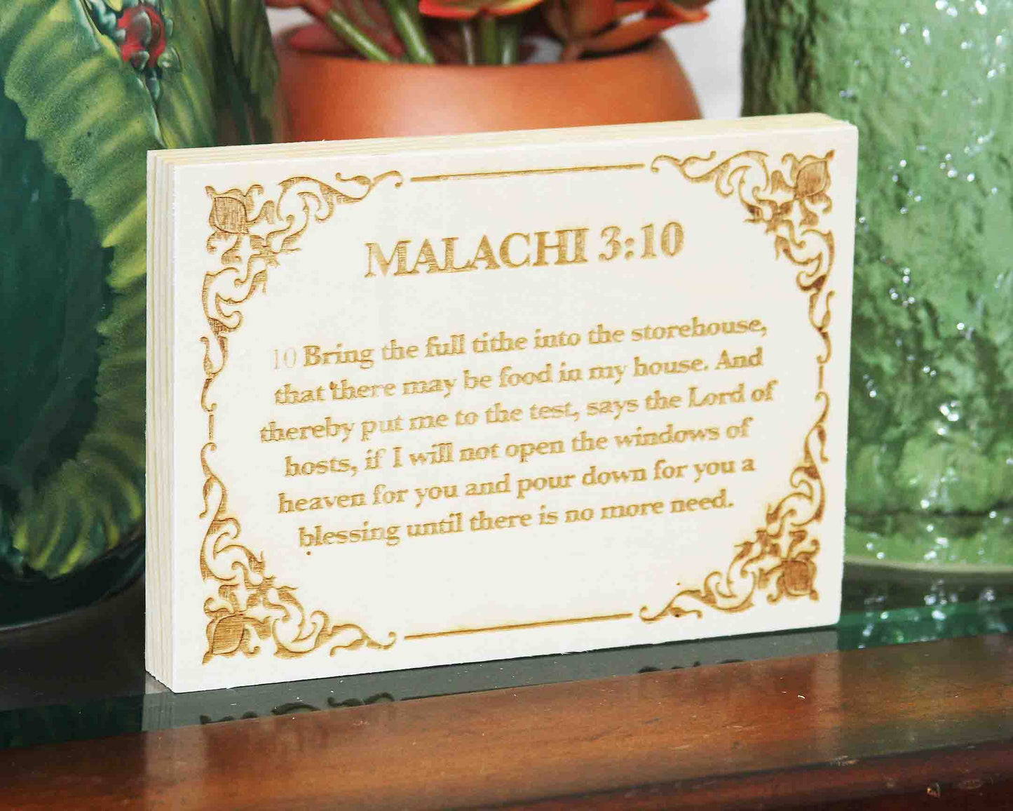 Malachi 3:10 Wood Panel