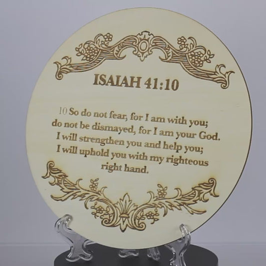 Isaiah 41:10 Wooden Disc